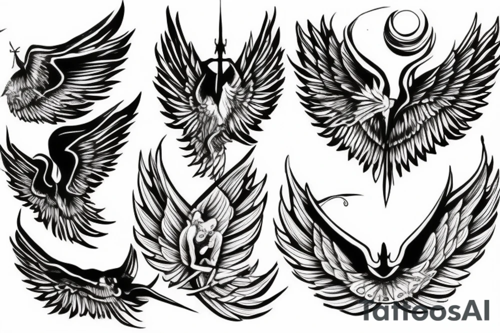 Dreams are the wings for life’s flight tattoo idea