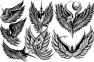 Dreams are the wings for life’s flight tattoo idea