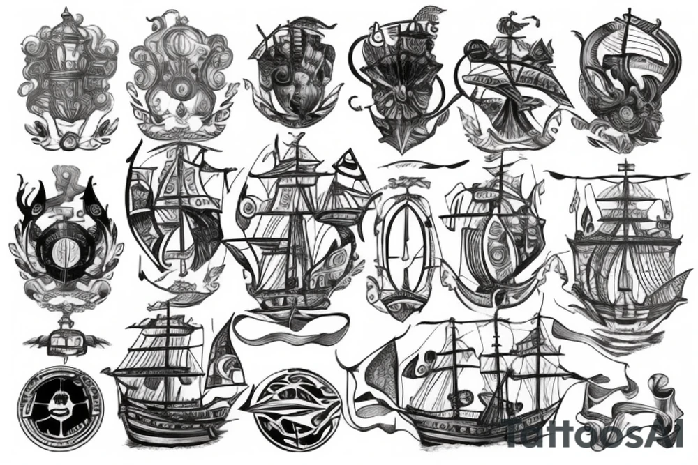helm of a ship tattoo idea