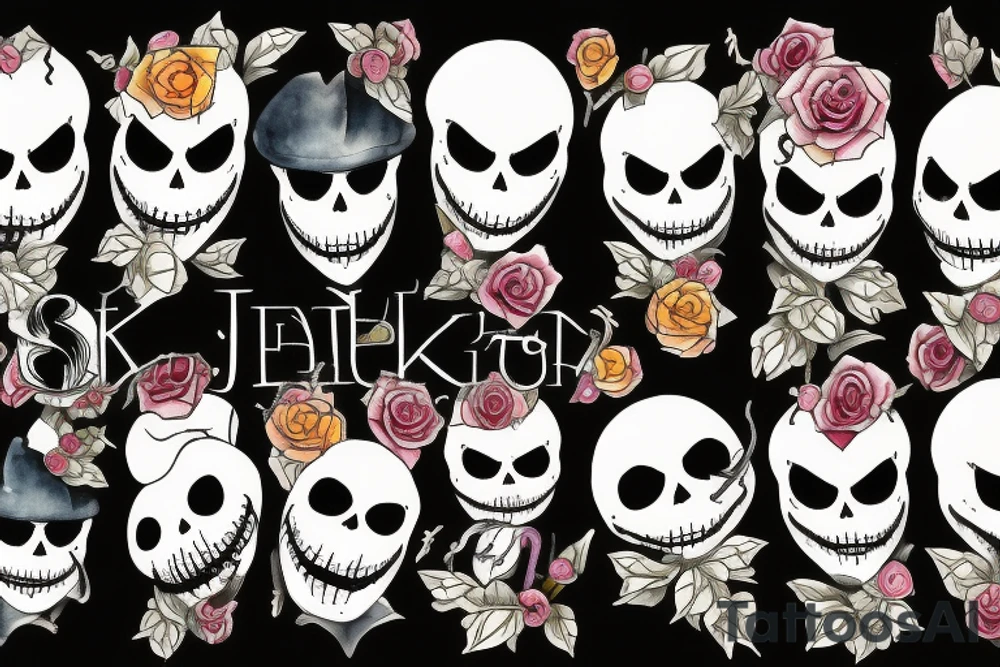 Jack skellington key tattoo idea