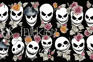 Jack skellington key tattoo idea