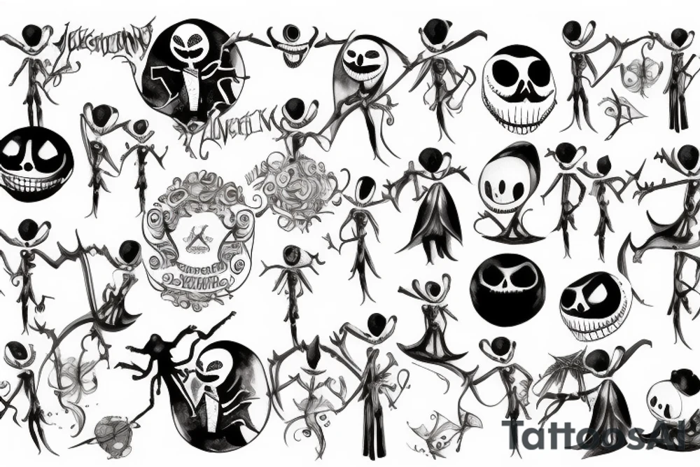 Jack skellington key tattoo idea