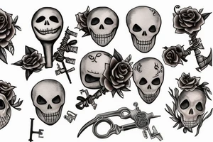 skellington key tattoo idea