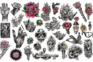 Jack skillinton style key tattoo idea