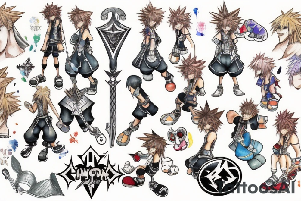 Kingdom hearts key tattoo idea