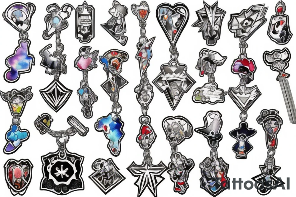 Kingdom hearts keyring keyblade tattoo idea