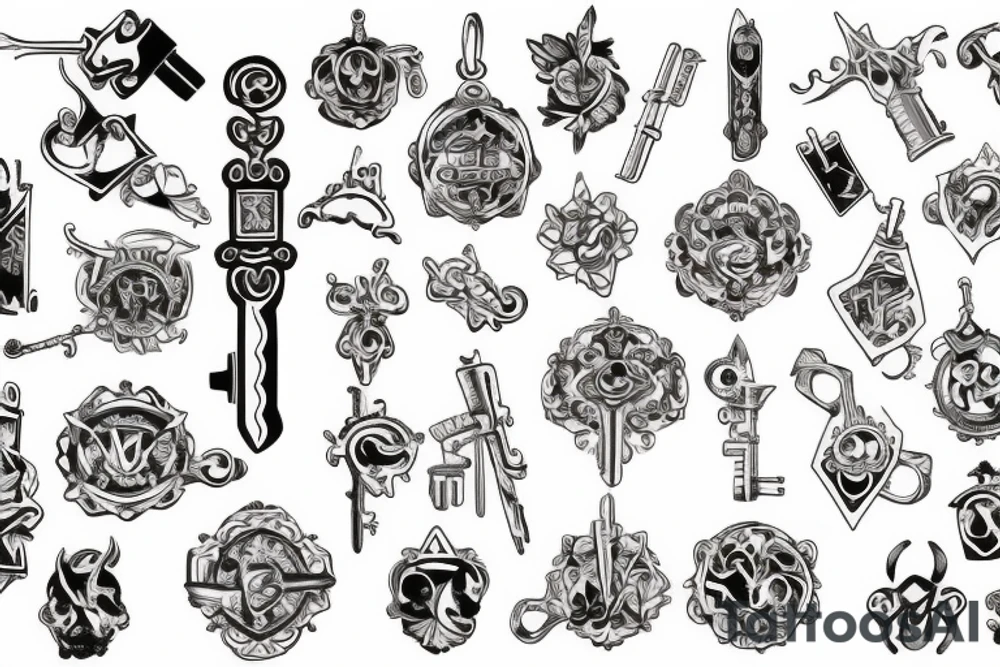 Keyring keyblade tattoo idea