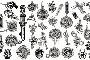 Keyring keyblade tattoo idea