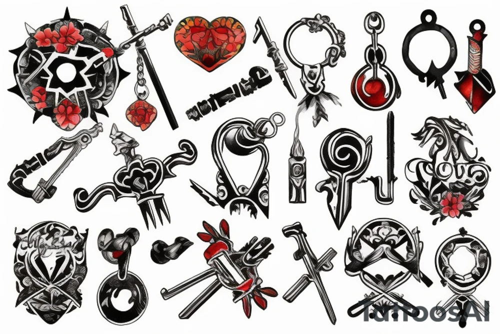 Keyring keyblade tattoo idea
