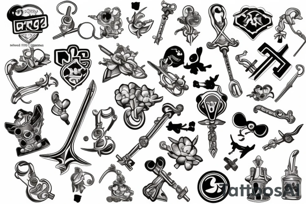 Keyring keyblade tattoo idea