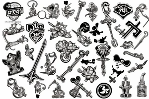 Keyring keyblade tattoo idea