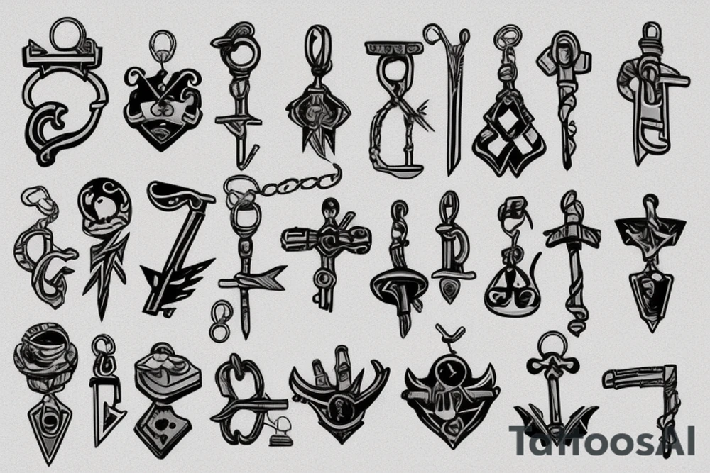 Keyring keyblade tattoo idea