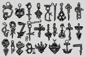 Keyring keyblade tattoo idea