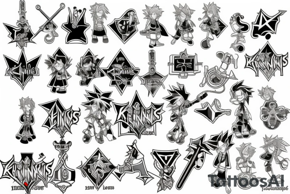 Keyring keyblade Kingdom hearts tattoo idea