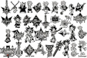 Keyring keyblade Kingdom hearts tattoo idea