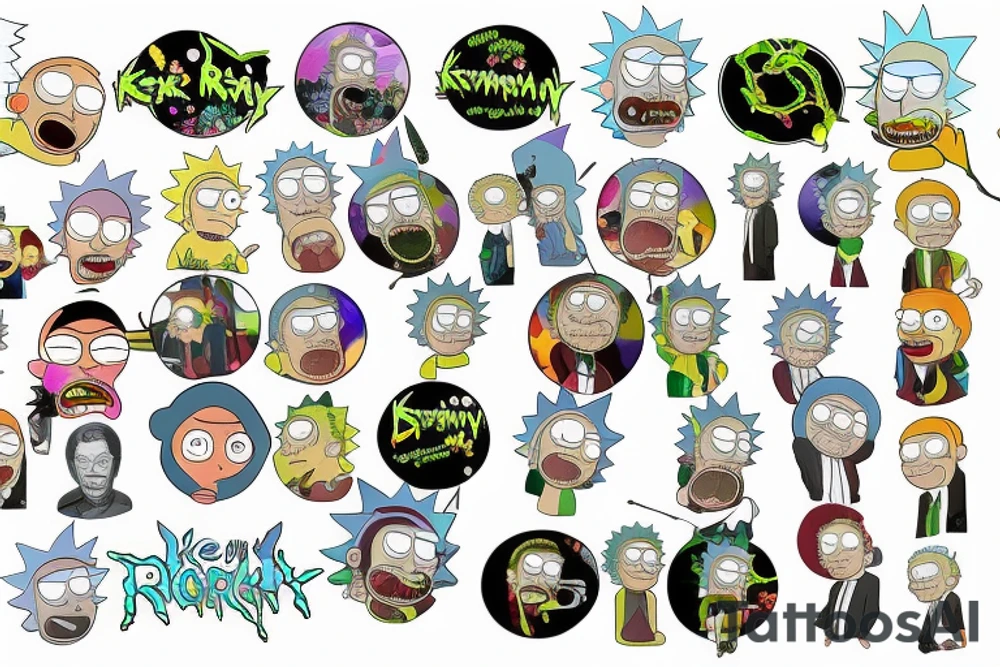 Keyring rick and morty tattoo idea