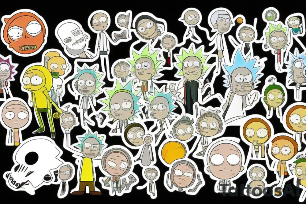 Keyring rick and morty tattoo idea