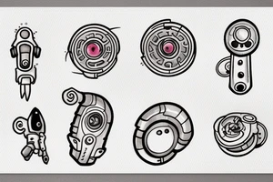 Keyring portal gun tattoo idea
