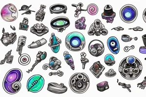 Keyring portal gun tattoo idea