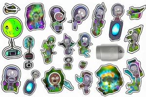 Keyring portal gun rick and morty tattoo idea