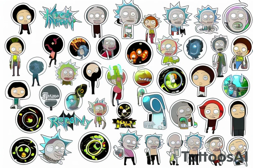 Keyring portal gun rick and morty tattoo idea