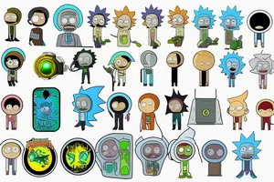 Key portal gun rick and morty keyring tattoo idea