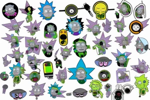 Key portal gun rick and morty keyring tattoo idea