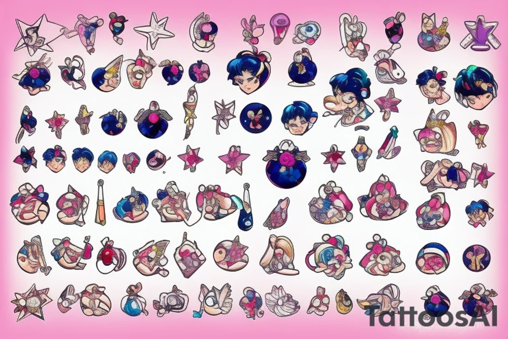 Sailor moon keyring key tattoo idea