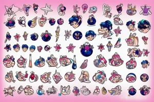 Sailor moon keyring key tattoo idea