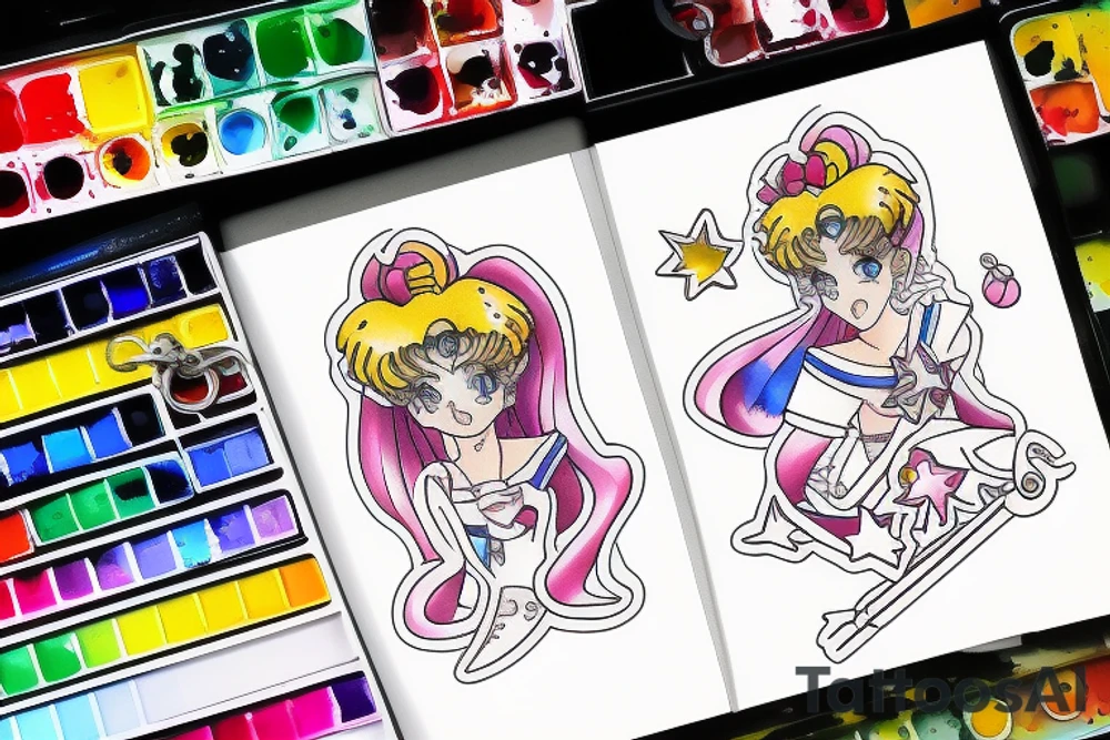 Sailor moon keyring key tattoo idea