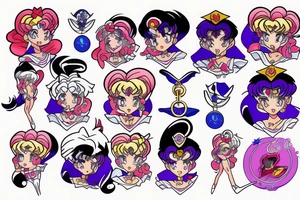 Sailor moon key tattoo idea