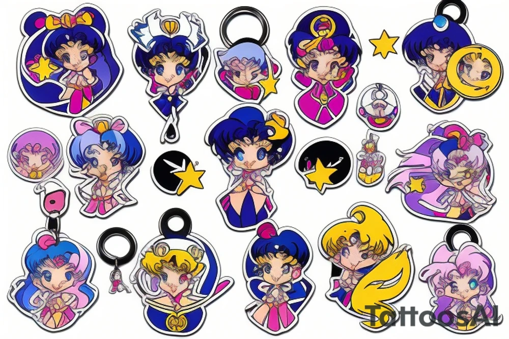 Sailor moon keyring tattoo idea