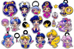 Sailor moon keyring tattoo idea