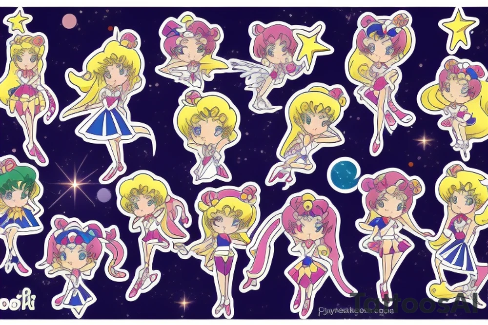 Sailor moon keyring tattoo idea