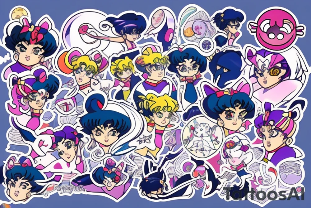 Sailor moon style key tattoo idea