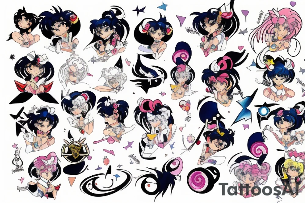 Sailor moon style key tattoo idea