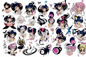 Sailor moon style key tattoo idea