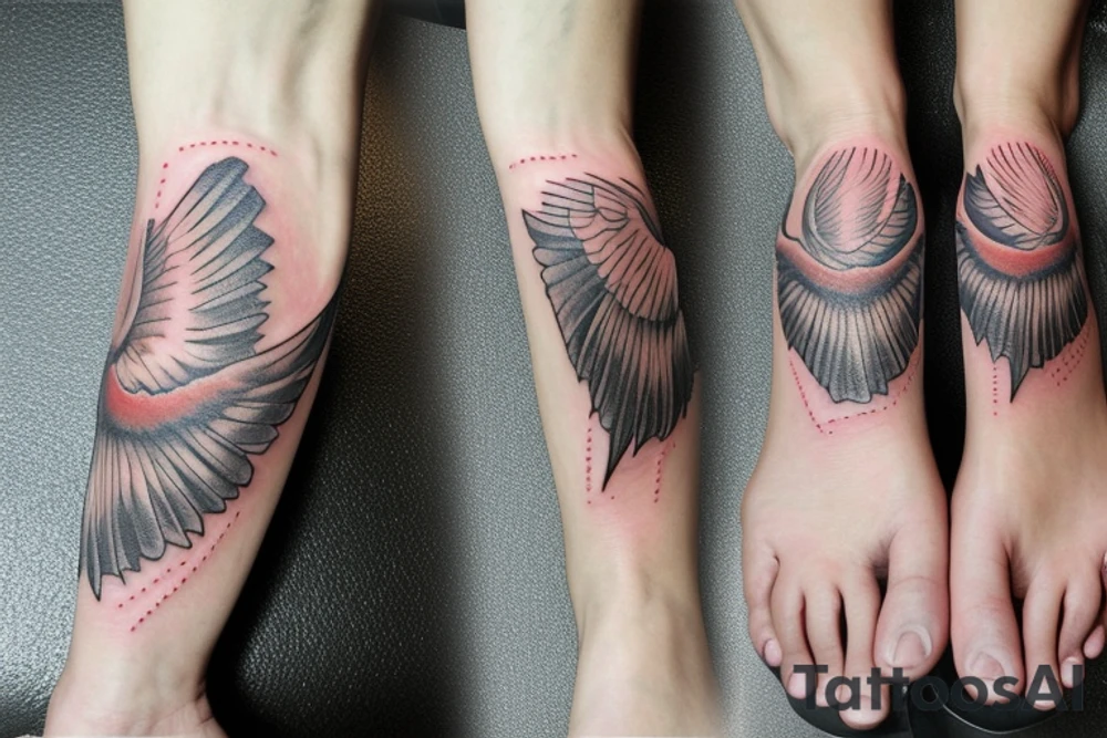 human walking on a biplane wing tattoo idea