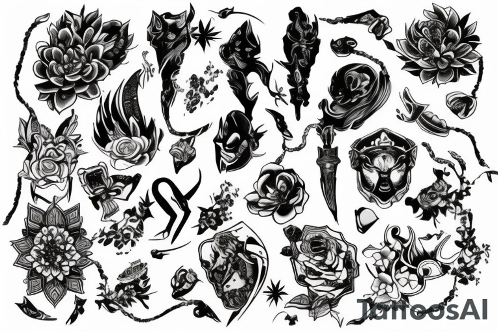 ภูเขามินิมอลในวงกลม tattoo idea