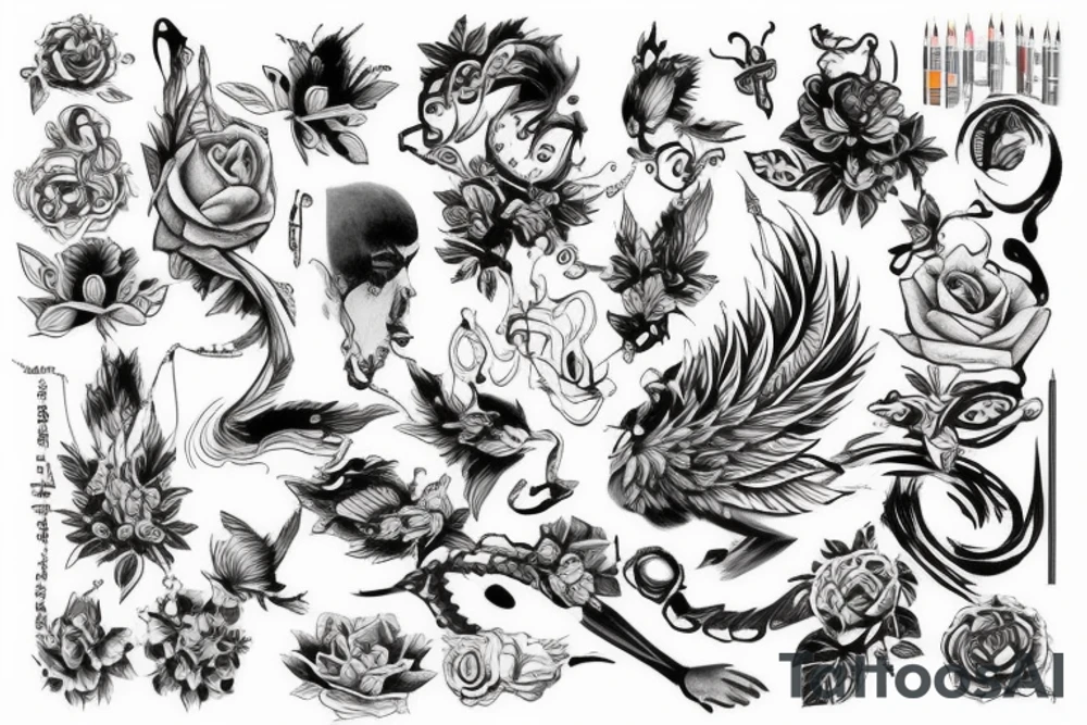 ภูเขามินิมอลในวงกลม tattoo idea