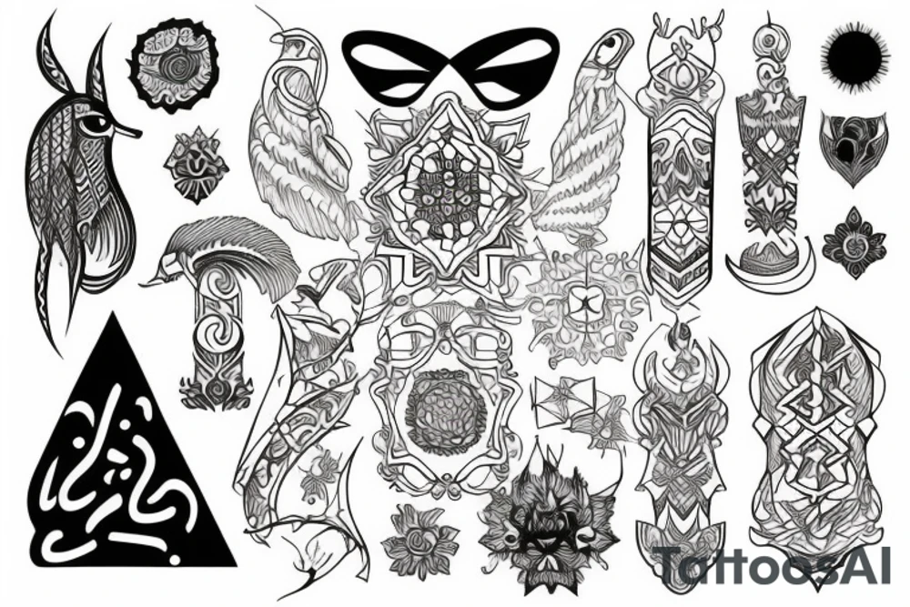 Nordic and Arabic tattoo idea