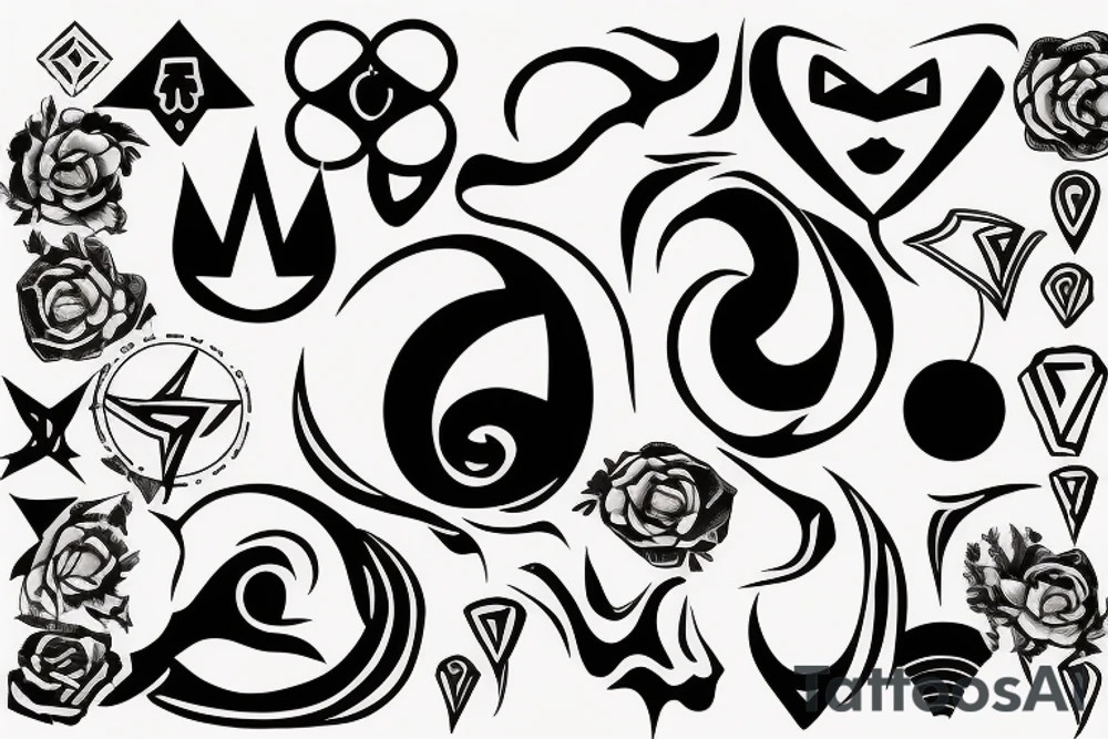 square wave ans sunset tattoo idea