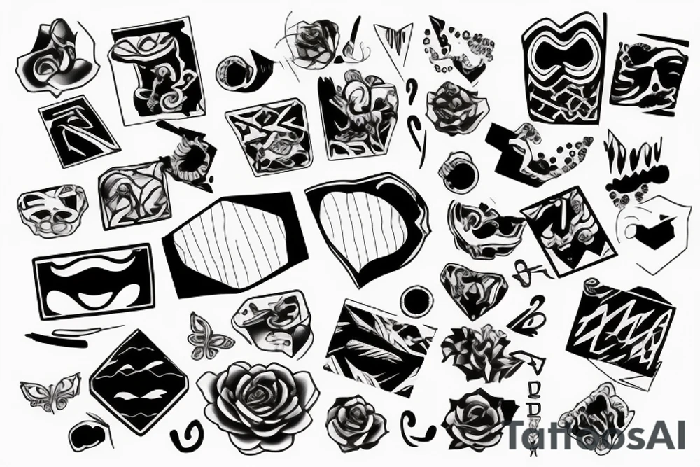 square wave ans sunset tattoo idea