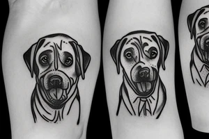 Labrador eating tissues tattoo idea
