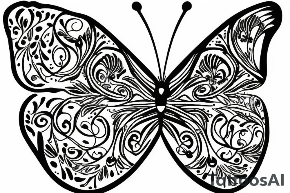 Butterfly tattoo 707 tattoo idea