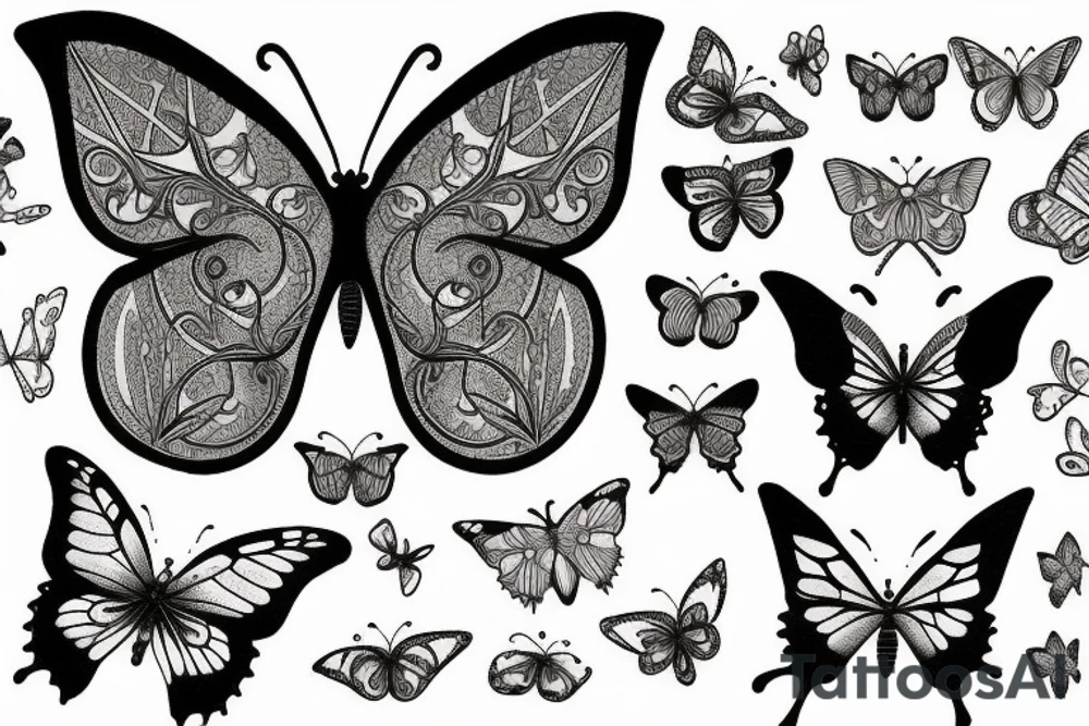Butterfly tattoo 707 tattoo idea