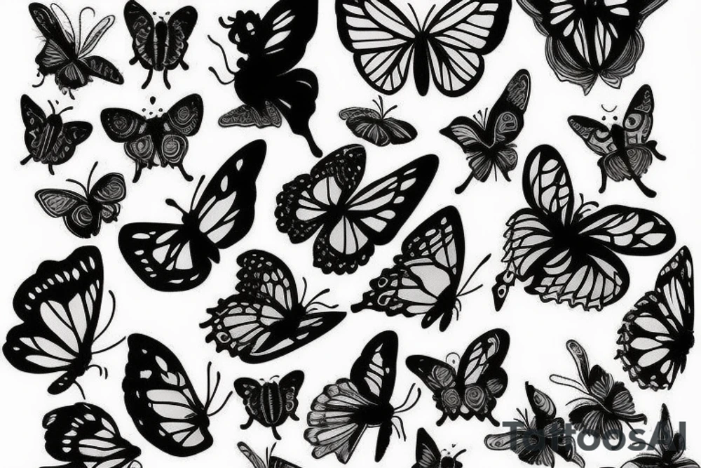 Butterfly tattoo 707 tattoo idea