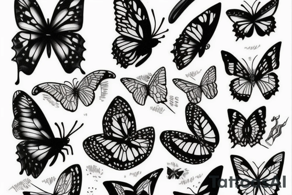 Butterfly tattoo 707 tattoo idea