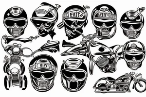 Father on motorcycle tattoo idea