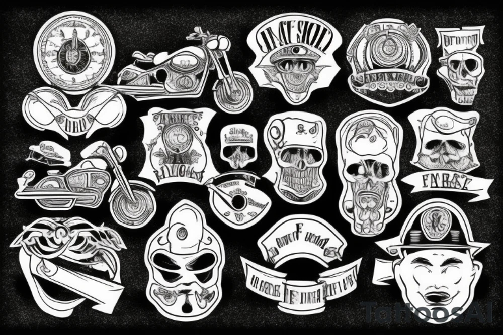Father on motorcycle tattoo idea